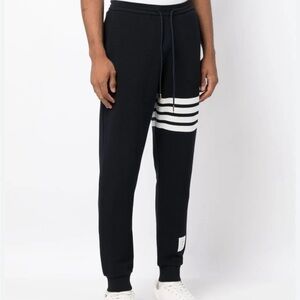 Thom Browne Double Face Knit Tonal 4-bar Sweatpants Size Small